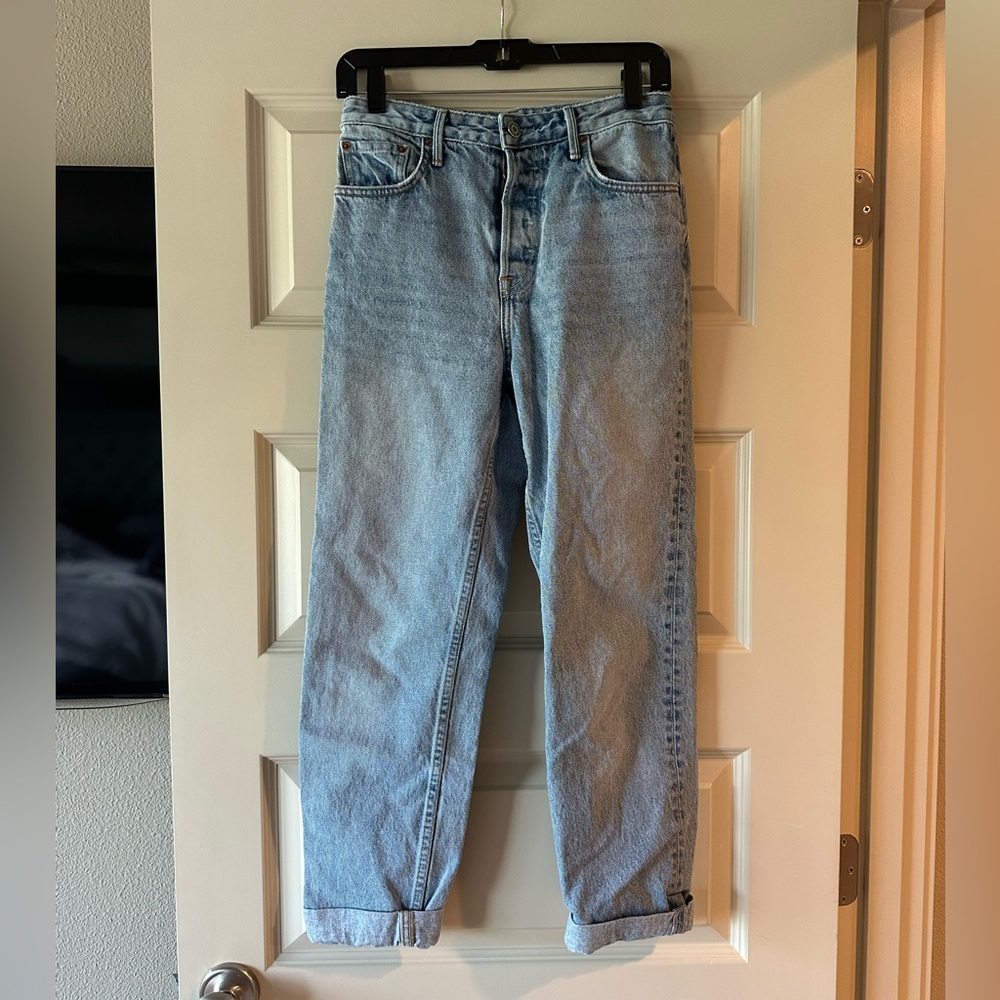 GRLFRND Devon High Rise Straight Leg Jeans in Wear Me Out Wash - Picture 4 of 11